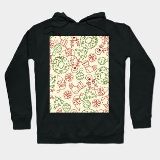 Christmas icons seamless pattern Hoodie